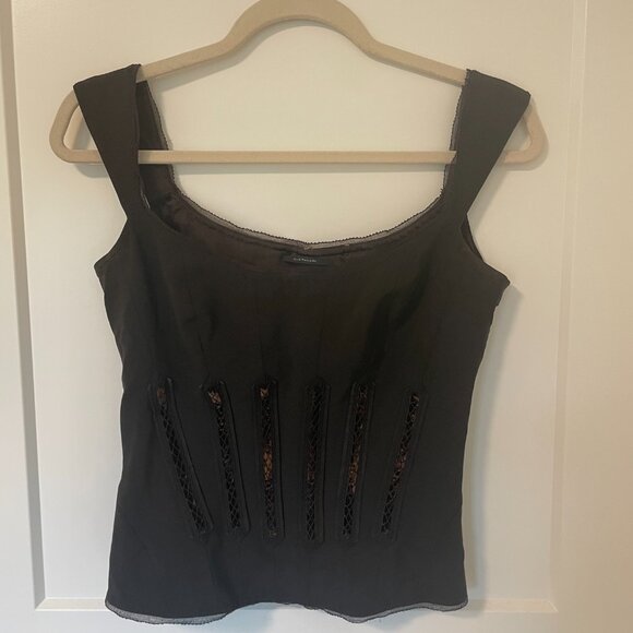 Elie Tahari dark brown bustier top - Picture 1 of 3